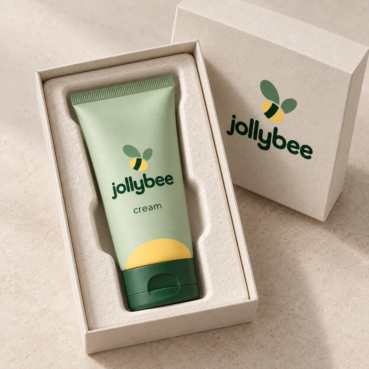 Baby cream packaging presentation
