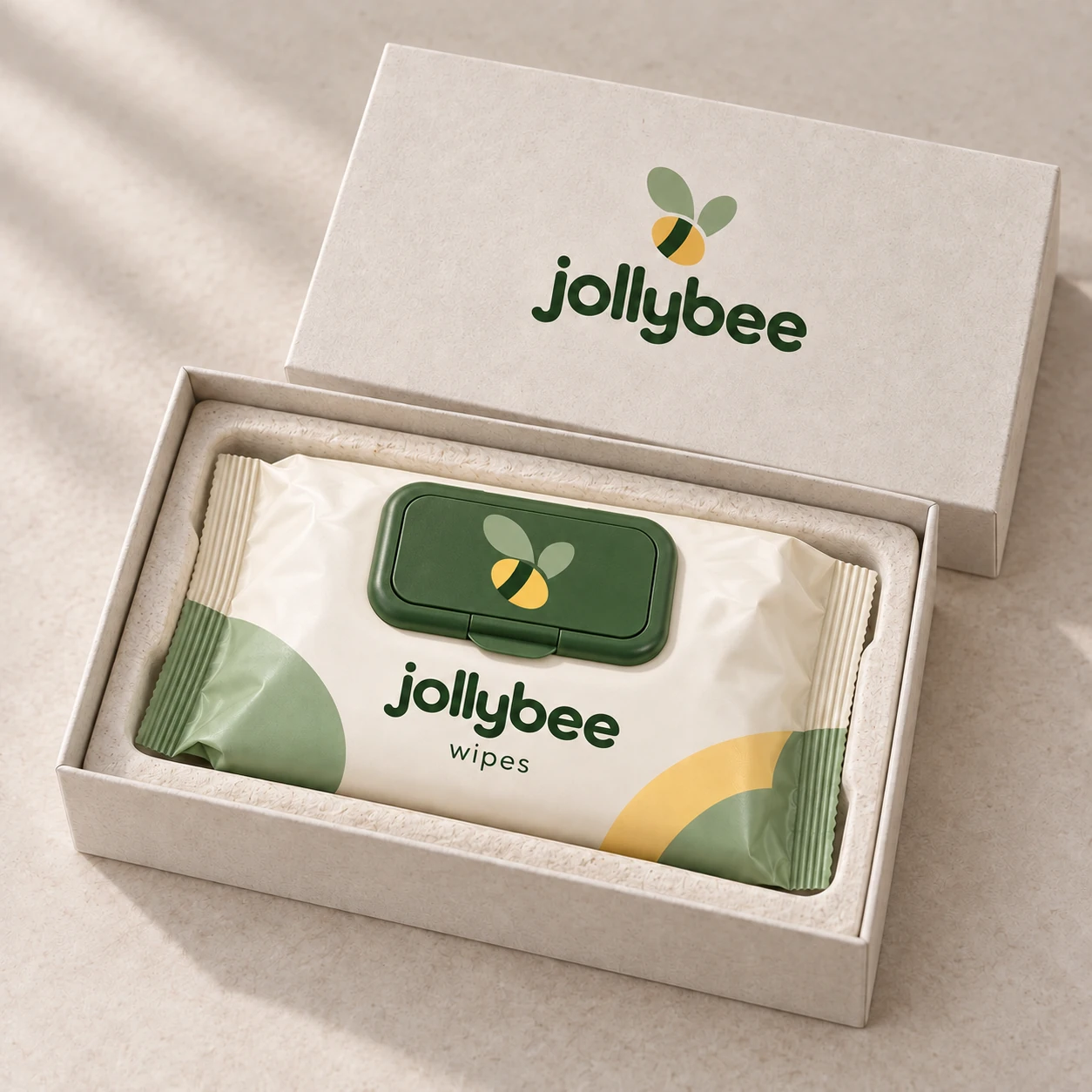 Baby wipes packaging presentation