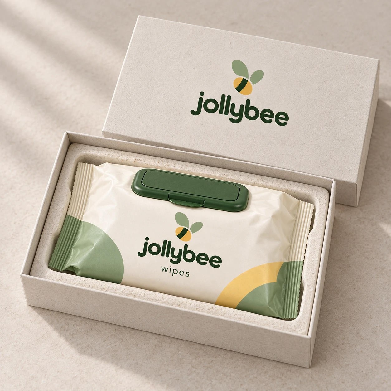 Baby wipes packaging presentation