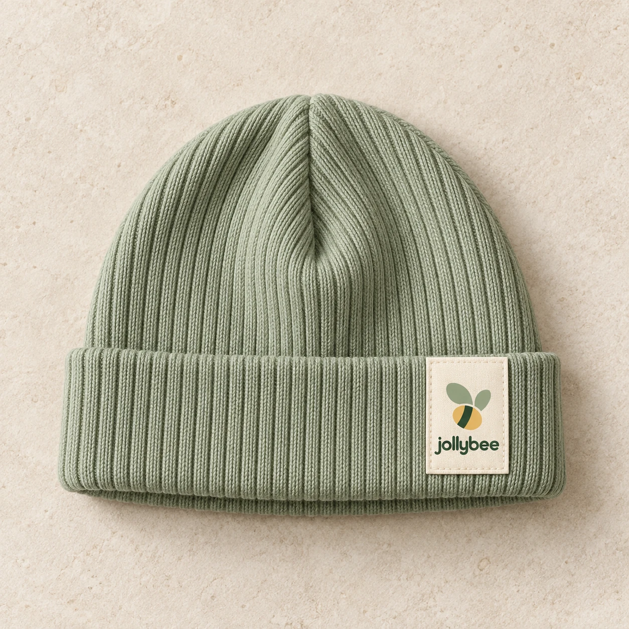 Sage ribbed beanie