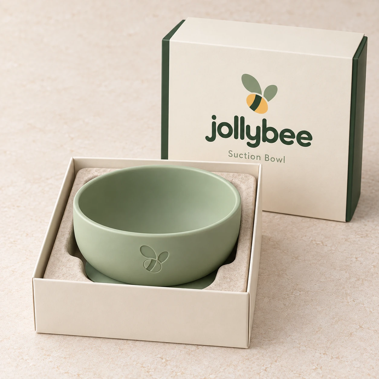 Silicone suction bowl packaging presentation